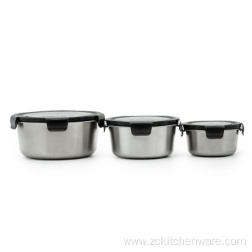 Leakproof Stainless Steel Food Containers With Plastic Lid